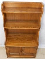Ercol Elm Standing Open Waterfall Bookcase