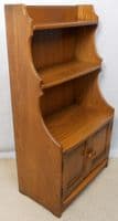 Ercol Elm Standing Open Waterfall Bookcase