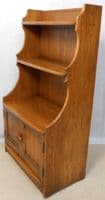 Ercol Elm Standing Open Waterfall Bookcase
