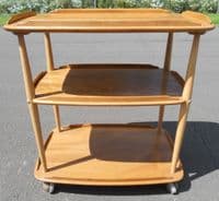 Ercol Three Tier Light Elm Tea Trolley
