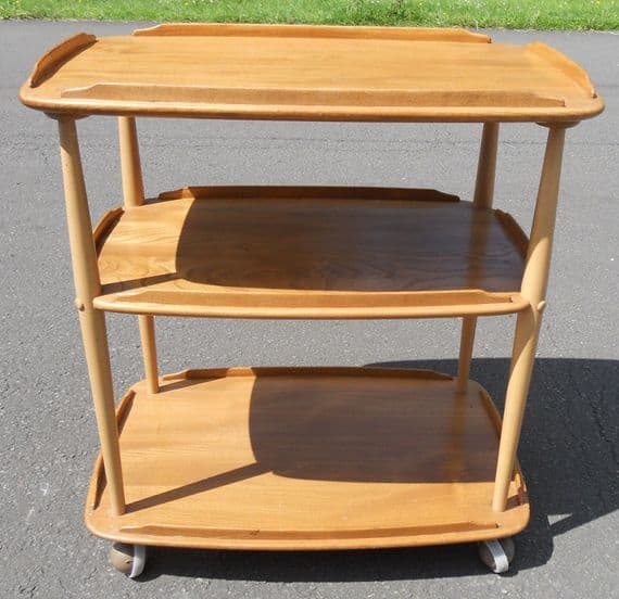 Ercol Three Tier Light Elm Tea Trolley