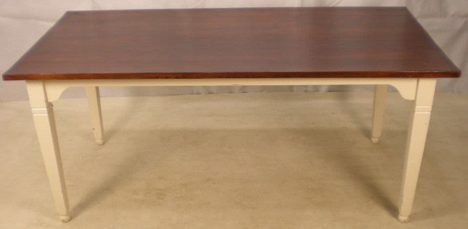Farmhouse Style Kitchen Dining Table Painted Base