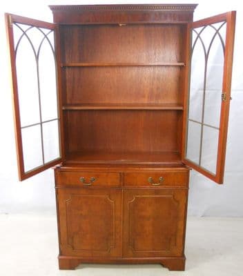 Georgian Style Mahogany Bookcase Cabinet