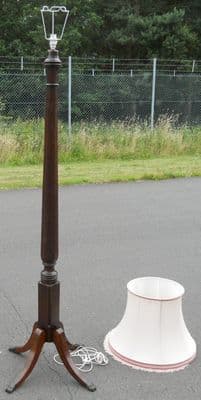 Georgian Style Mahogany Column Standard Lamp