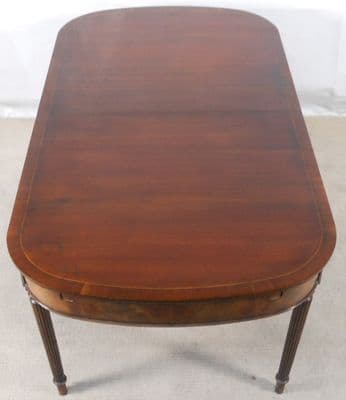 Georgian Style Mahogany D-end Dining Table by Rackstraw