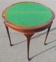 Georgian Style Mahogany Fold over Games Table