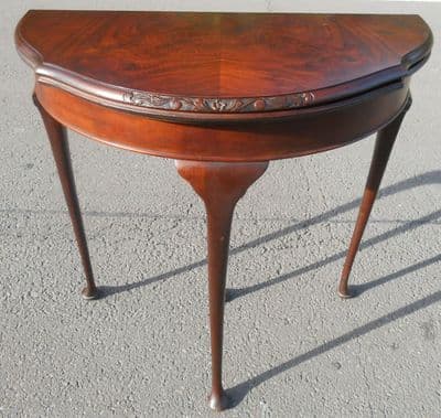 Georgian Style Mahogany Fold over Games Table