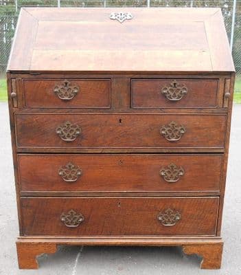 Georgian Style Oak Writing Bureau