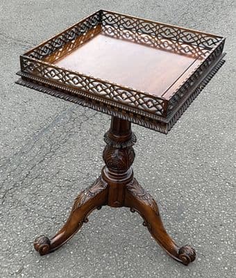 Georgian Style Pedestal Silver Table