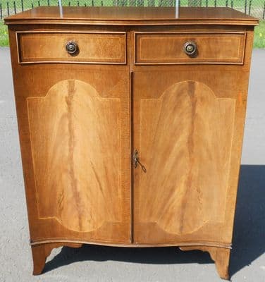 Georgian Style Serpentine Front Mahogany Television Cabinet