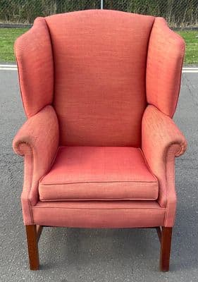 Georgian Style Wing Fireside Armchair