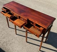 Georgian Style Yew Breakfront Console Table