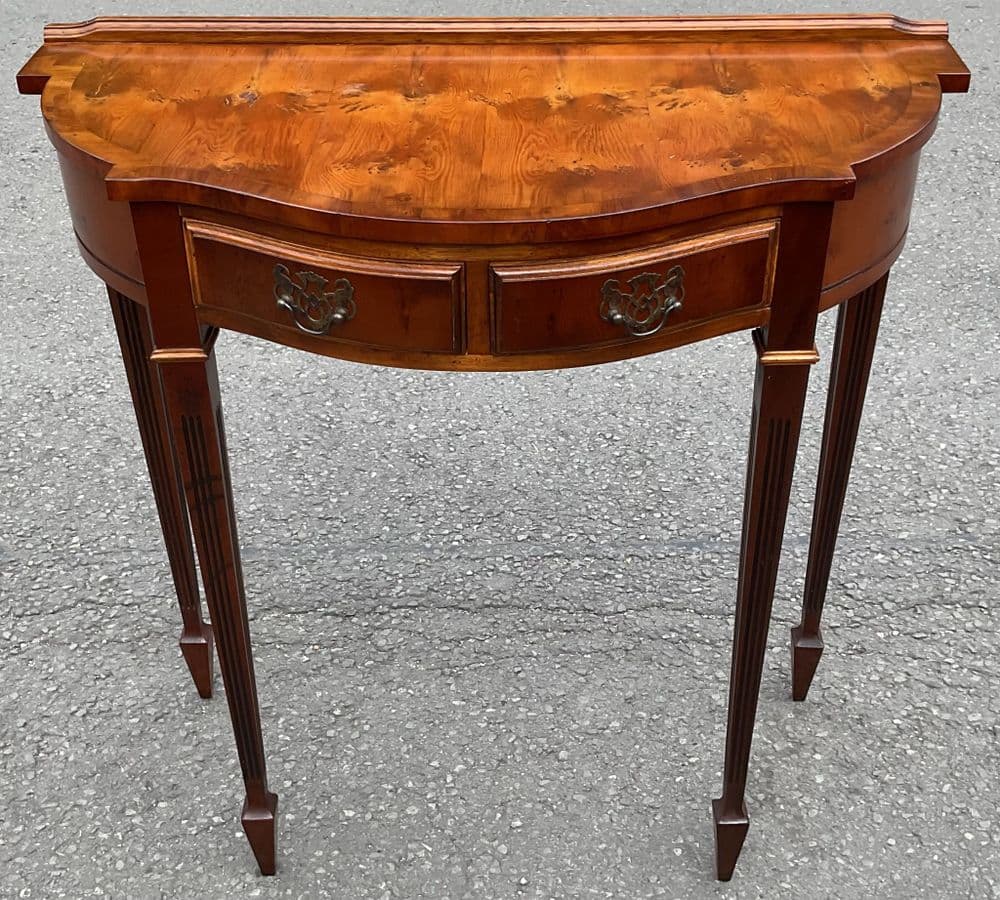 Georgian Style Yew Console Table