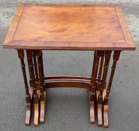 Georgian Style Yew Tall Nest of Tables