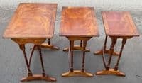 Georgian Style Yew Tall Nest of Tables