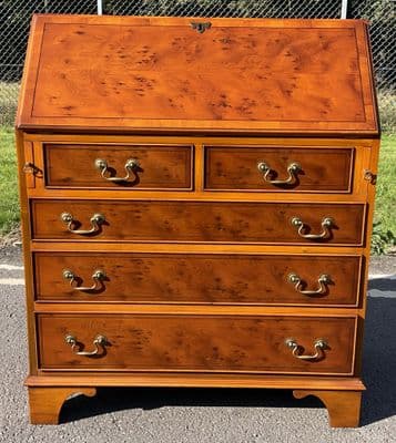 Georgian Style Yew Writing Bureau