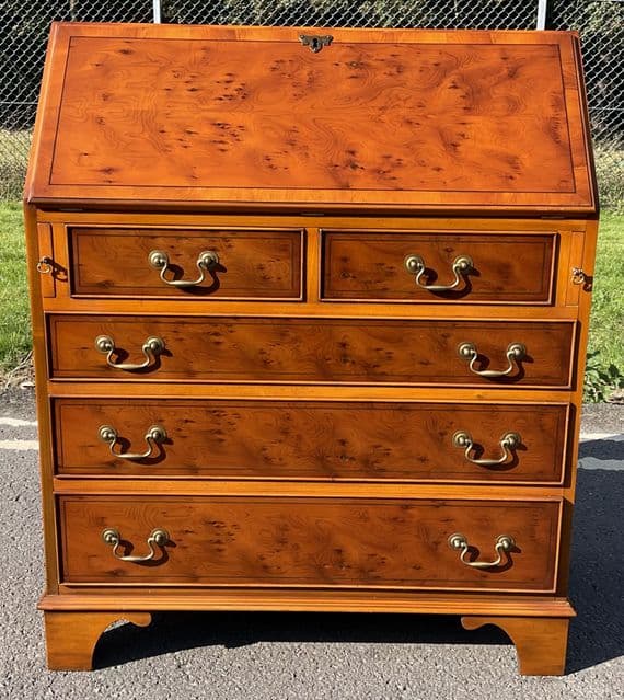 Georgian Style Yew Writing Bureau