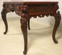 Heavily Carved Oriental Japanese Partners Desk