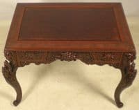 Heavily Carved Oriental Japanese Partners Desk