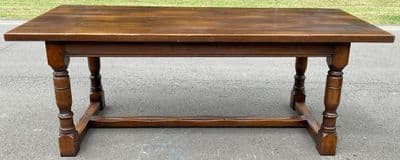 Heavy Oak Large Refectory Dining Table