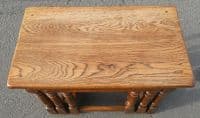 Heavy Oak Nest of Three Coffee Tables