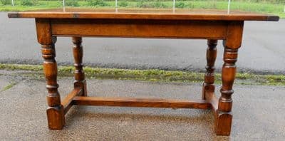 Heavy Oak Refectory Oak Dining Table to Seat Six