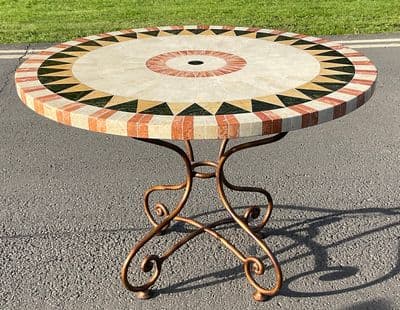 Iron Base Circular Centre Table