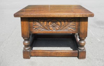 Jacobean Style Oak Box Stool