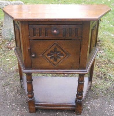 Jacobean Style Oak Side Cupboard