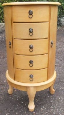 Jewellery Blond Wood Chest of Drawers