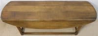 Large Dropleaf Narrow Oak Coffee Table by Titchmarsh & Goodwin