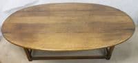 Large Dropleaf Narrow Oak Coffee Table by Titchmarsh & Goodwin