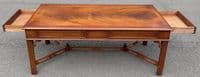 Large Flame Mahogany Top Coffee Table