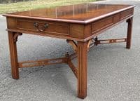 Large Flame Mahogany Top Coffee Table