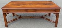Large Flame Mahogany Top Coffee Table