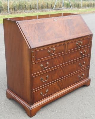 Large Georgian Style Mahogany Writing Bureau