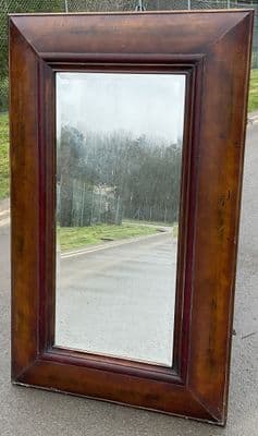 Large Mahogany Framed Hanging Wall Mirror