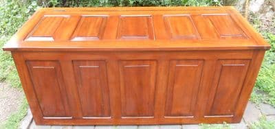 Large Mahogany Panelled Blanket Box