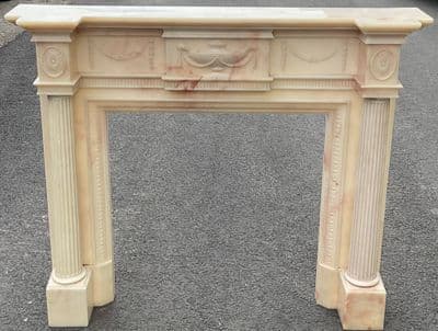 Large Marble Effect Antique Style Fire Surround