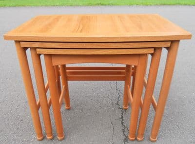 Large Nest of Retro Teak Coffee Tables