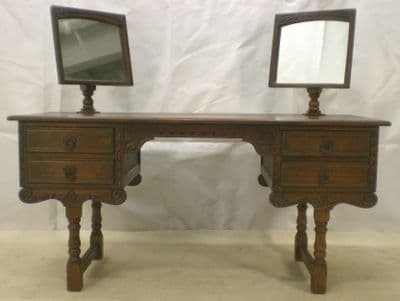 Large Oak Dressing Table by Old Charm - SOLD
