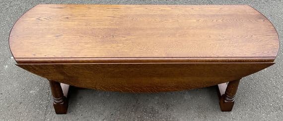 Large Oak Dropleaf Coffee Table