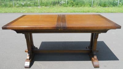 Large Old Charm Oak Drawleaf Dining Table