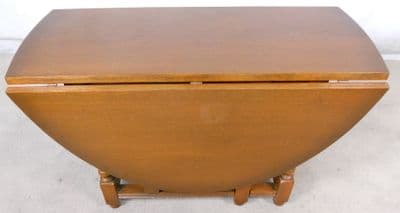 Large Oval Oak Gateleg Dining Table by Old Charm to Seat Six/Eight