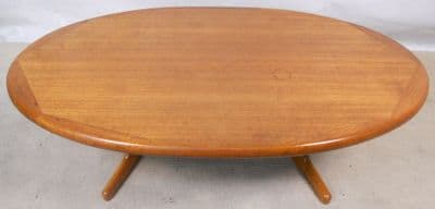 Large Oval Teak 1960's Coffee Table