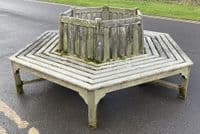 Large Wooden Tree Seat Bench