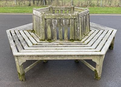 Large Wooden Tree Seat Bench