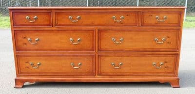 Large Yew Chest of Drawers by Bradley - SOLD