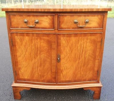 Light Mahogany Serpentine Side Cupboard