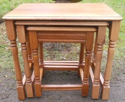Light Oak Nest of  Coffee Tables